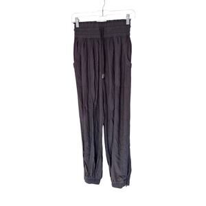 Free People Movement Pants Gray Relaxed Pull On Stretch‎ Boho Bohemian Small